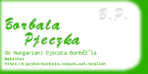 borbala pjeczka business card